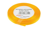 Wstążka satynowa 6mmx32m żółta Brewis